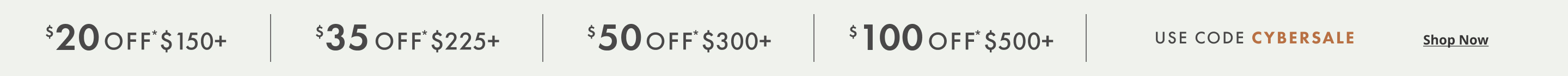 Cyber Deal! Save Up To $100*