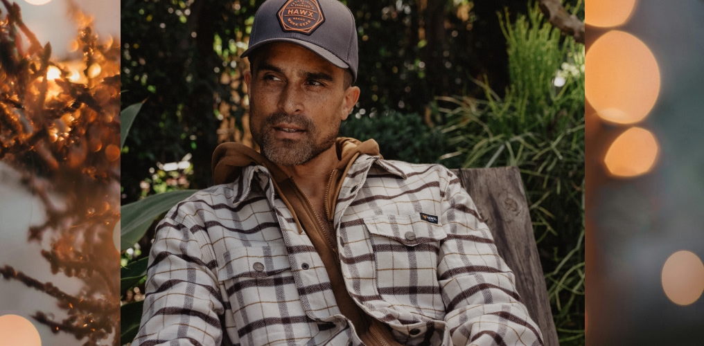 Man in a plaid shirt.