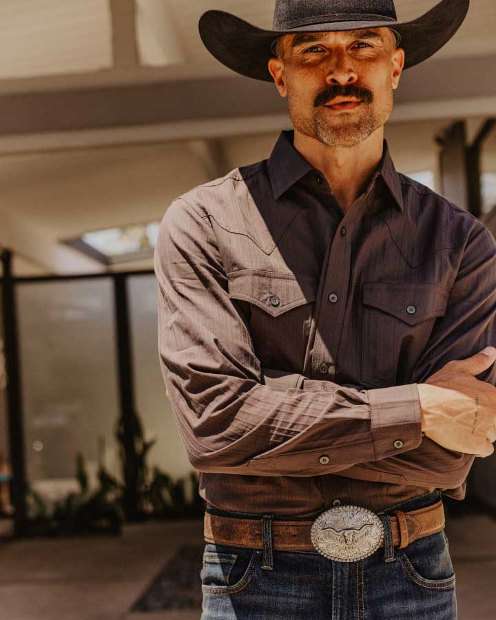 Man in button down shirt