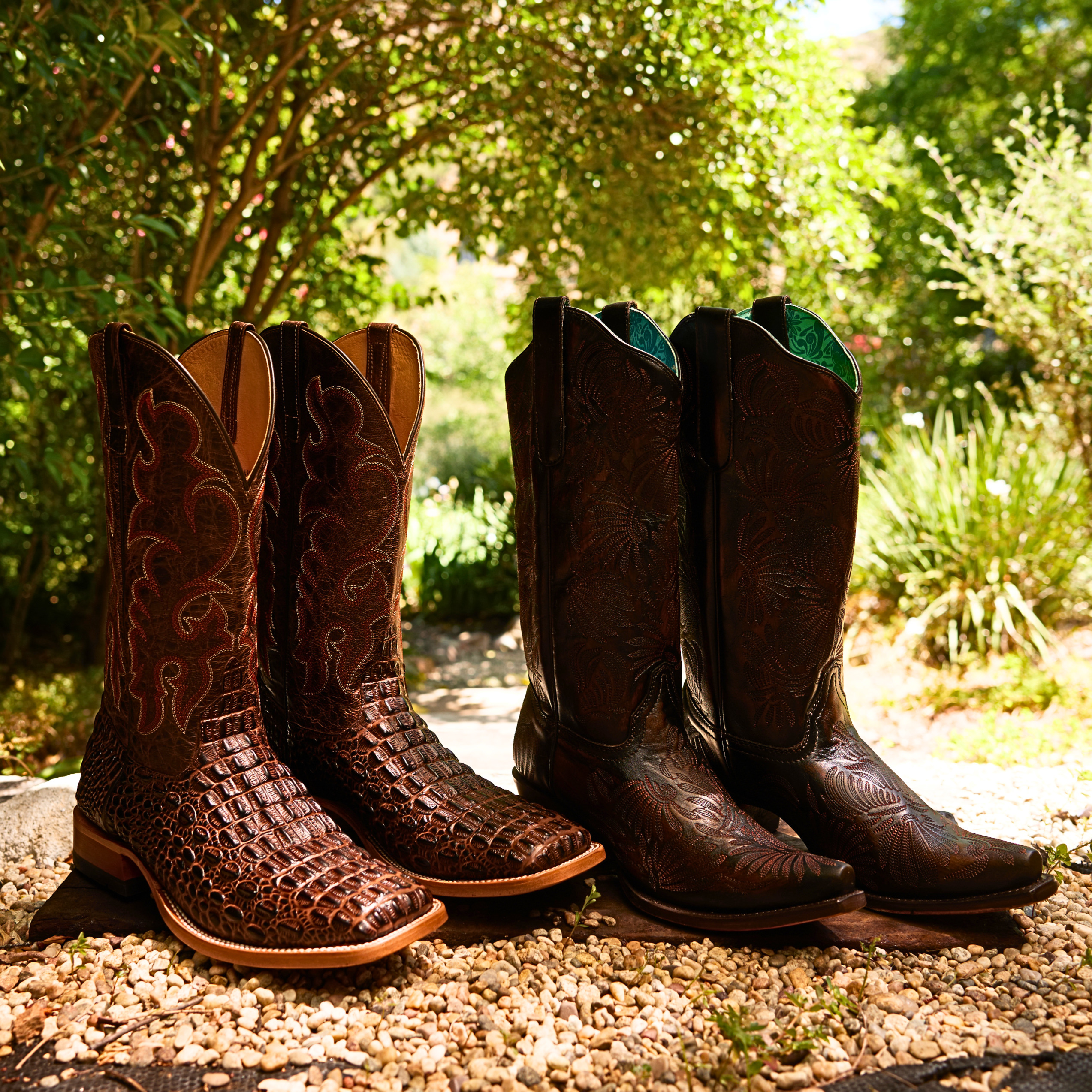 boots on the lake shoreline