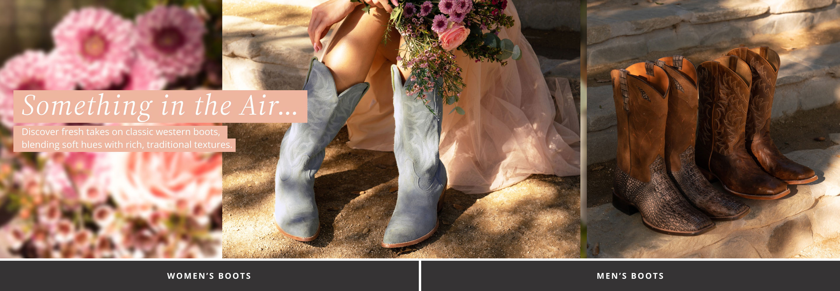 Boots lined up outside.