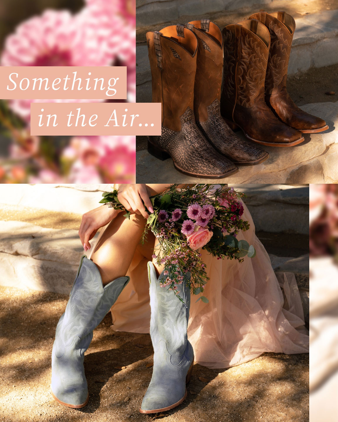 Boots lined up outside.