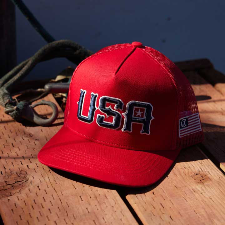 red hat on a dock