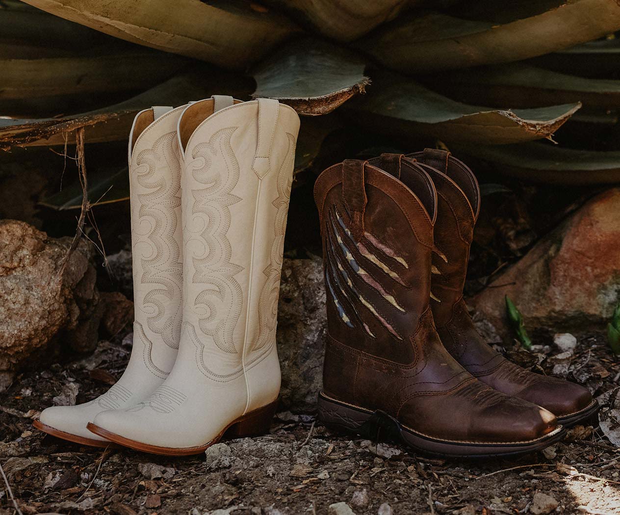 mens american flag boot and women white boot