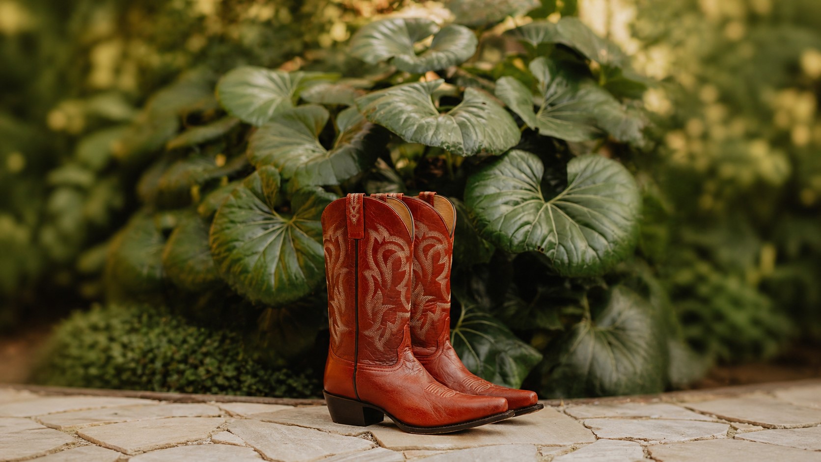 red women boots.